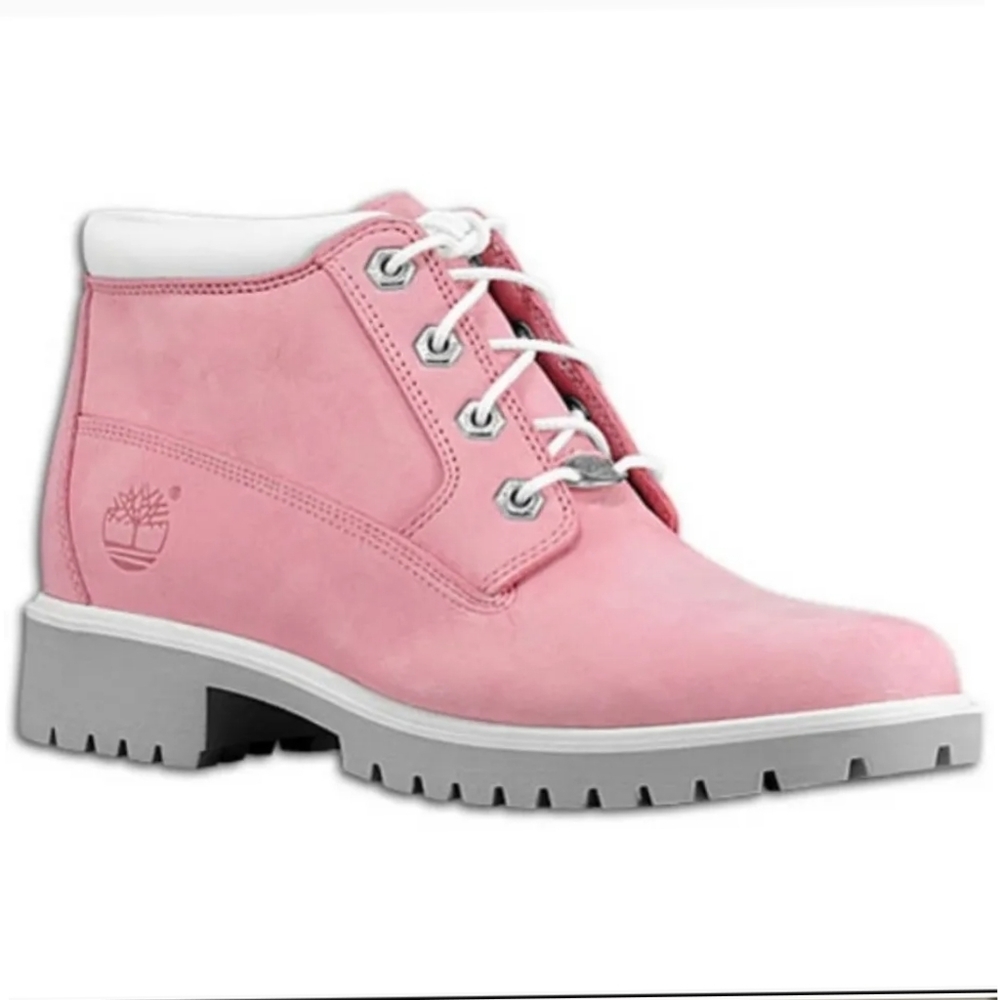 Timberland Pink Nellie Waterproof Chukka Blush Nubuck Boots/Booties Size 7